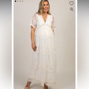 Pinkblush White Lace Maxi Dress